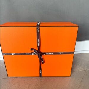 Hermès Orange Gift Box with Ribbon